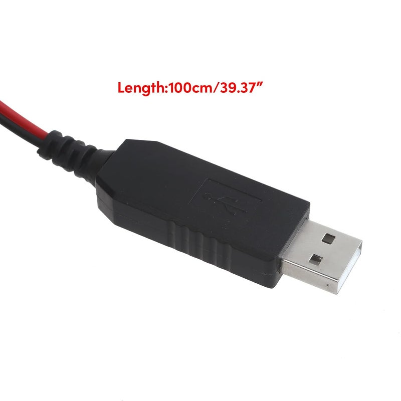 كابل شحن USB إلى بطارية CR2033 3 فولت مع مفتاح لساعة التحكم عن بعد لعبة أسود - Image 3